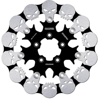 Zwevende motorremschijf met stalen krimpschijf Galfer Wave Design Skull