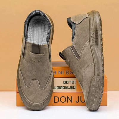 Chaussures décontractées pour hommes, baskets de sport plates et confortables, tendance, en plein air, grande taille, respirantes, pour la conduite 43 café