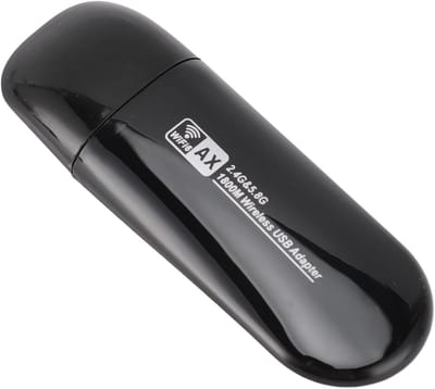 Wifi Adapter - Draadloze Netwerkkaart - Snelle Internetverbinding - WiFi 6 AX1800 Standaard - USB 3.0 - Zwart