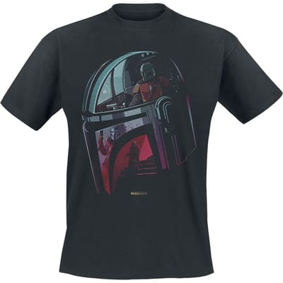 Star Wars - Disney T-shirt - The Mandalorian - Helmet - S tot XXL - voor Mannen - zwart