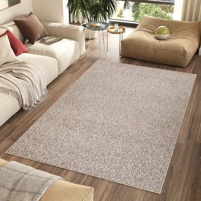 Tapiso Nizza Vloerkleed Zilver Laagpolig Antislip Waasbaar Tapijt Maat- 80x150