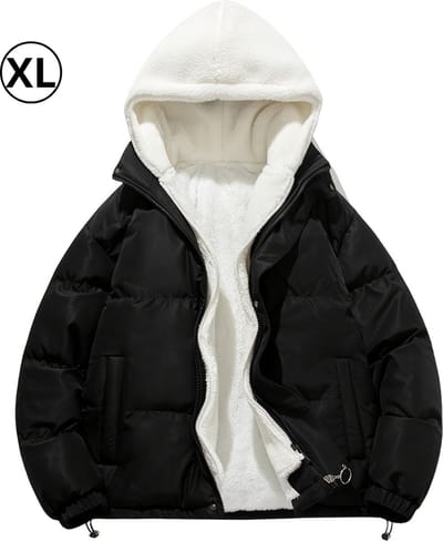 Bovista Parka Heren - Winterjas - Sherpa - Voor Heren - Jas - Winter - Volwassen - Extra Zacht - Zwart - Maat XL