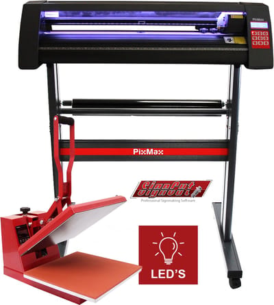 Vinylsnijder & transferpers - zwart - 38 cm - led & 12 m signcut pro