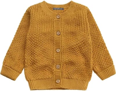Your Wishes Knit Vest Ochre - Vestje - Knit - Geel - Baby - Unisex - Maat: 62/68