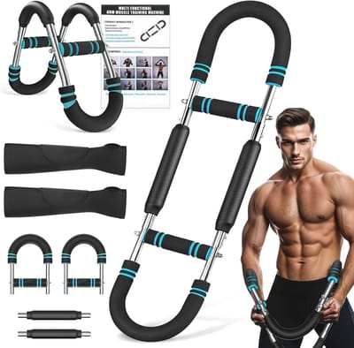 Verstelbare U-vormige borstrainer, compact trainingsapparaat voor borst, armen en schouders - Ideaal voor thuis, kantoor en onderweg