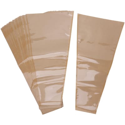 50 STUKS Bloem Verpakkingszakken Kraftpapier DIY Bloemisten Verpakkingshoezen Boeket Verpakkingszakken met Lint voor Bruiloft Verjaardag