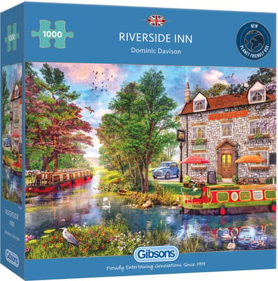 Gibsons - Riverside Inn (door Dominic Davison) - 1000 stukjes 68×49cm (b×h) - Legpuzzel voor volwassenen