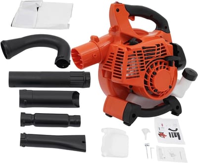 Bladblazer Zuiger - Tuinmachine - Tuinonderhoud - 2-Takt Motor - 25.4 cc - Zwart Oranje