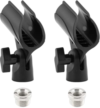 Verstelbare Microfoon Clip Houder - 2 Stuks met Schroefadapter voor Universële Gebruik