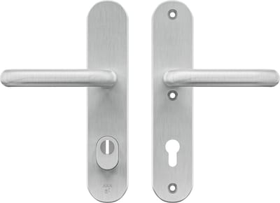 AXA Veiligheids Deurbeslag set - Oval Plus - Deurkruk Aluminium - SKG3 - PC85 met kerntrekbeveiliging
