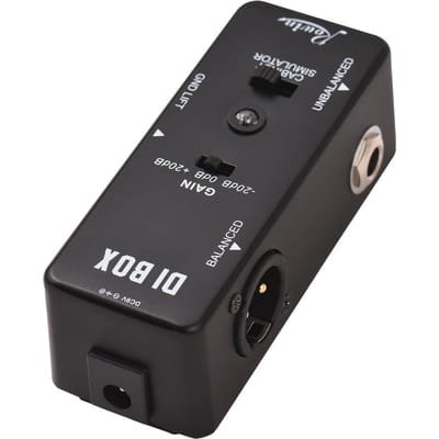 ROWIN DI Box Gitaarpedaal Mini Effectpedaal DI Box Ultra Lage Vervorming voor Elektrische Gitaar Effect zwart