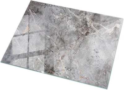 Glazen Tafelblad - Tafelplaat Glas - Bescherming Tafel - Hittebestendig - 120x80 cm - Natuurlijk Marmer