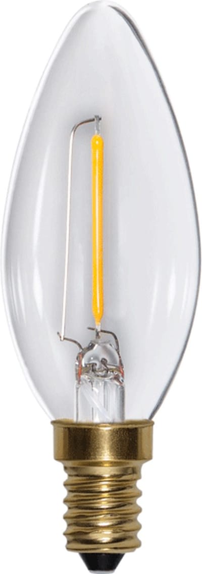 Kaarslamp met helder filament - E14 - 0.8W - Super Warm Wit <2200K