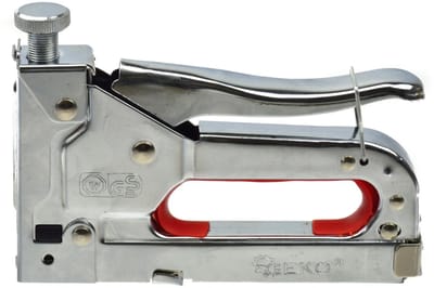 GEKO Handtacker - Verstelbare kracht - Veiligheidsslot - 4-14 mm - Chroomafwerking