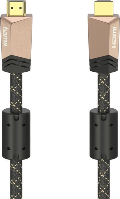 Hama Premium HDMI™-kabel Met Ethernet Conn. - Conn. Ferriet Metaal 0,75 M