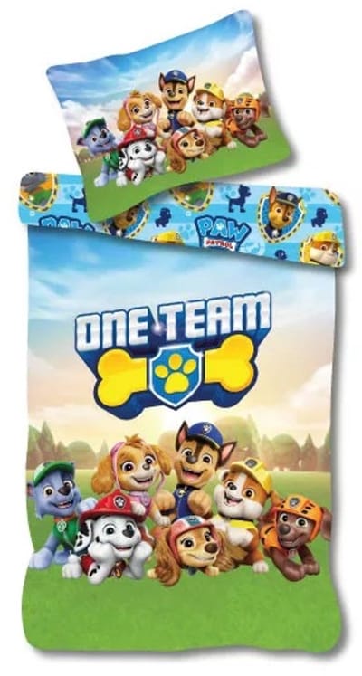 Paw Patrol dekbedovertrek One Team 140 x 200 cm - 70 x 90 cm Katoen