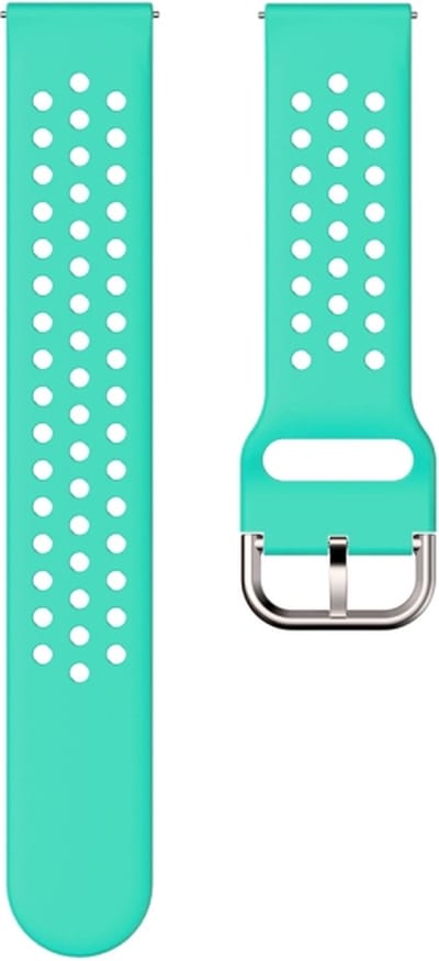 Siliconen bandje - geschikt voor Huawei Watch GT Runner 2 / GT 2(e) 46 mm / GT 3 / 4 / 5 (Pro) 46 mm / Watch 3 (Pro) / Watch 4 (Pro) / GT 6 (PRO) 46mm - mintgroen