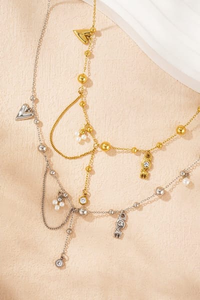 Goudlief connected love ketting - Roestvrijstaal - Verkleurt niet