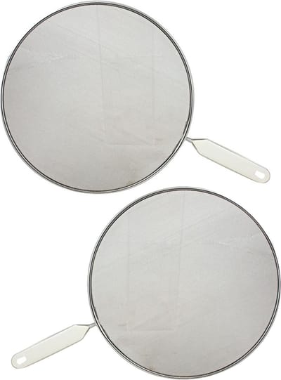 Cosy&Trendy Antispatdeksel - 2x - zilver - RVS - D29cm