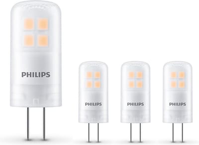 4x Philips LED Capsule Steeklamp G4 - 1W LED vervangt 10W halogeen - Warm Wit - 4pack