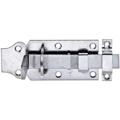 Alberts 116934 sluitgrendel | recht, met platte greep en bevestigde lus | rvs | plaat 100 x 44 mm