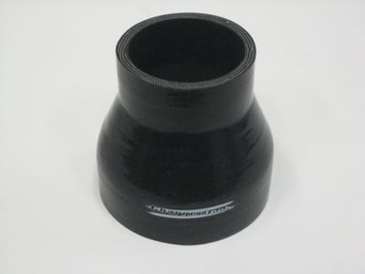 Rechte verlopen silicone - Zwart, 28-22mm