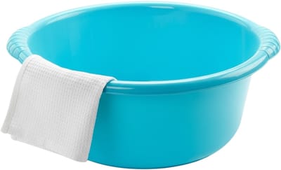 Plasticforte afwasteil - blauw - 10 liter - 38 x 15 cm - kunststof - huishoud - afwasbak - wasbak