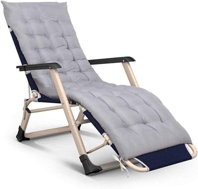 Vouwbed Eenpersoons - Lunchbed Huishouden - Ontspannen Buiten - Geen Montage Nodig - 178 cm Lengte - Grijs