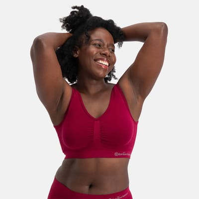 Bamboo Basics Naadloze BH Nova - 2-pack - Bordeaux Comfort BH Top - Maat M - Bamboe BH Zonder Beugel - Bamboe Ondergoed