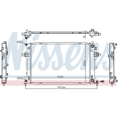 Radiator, motorkoeling NISSENS 606263