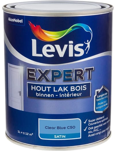 Levis - Expert Hout Lak Binnen Satin Mix - Clear Blue C50 - Mengverf - 1 L