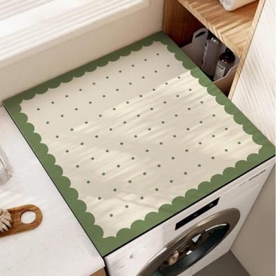 Wasmachine beschermpad, absorberende zonbeschermhoes, koelkastdekkleed, stofdichte paddiatomeeënaarde nachtkastpad 50x50cm 19.7x19.7in