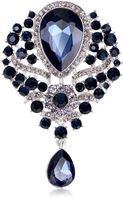 Bruiloft Broche - Kristallen Speld - Bruids Sieraden - Grote Strass Decoratie - 10 x 65 cm - Kleurrijk