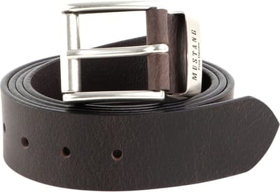 MUSTANG Leren Riem Leather Belt 40mm W120 Darkbrown Donkerbruin
