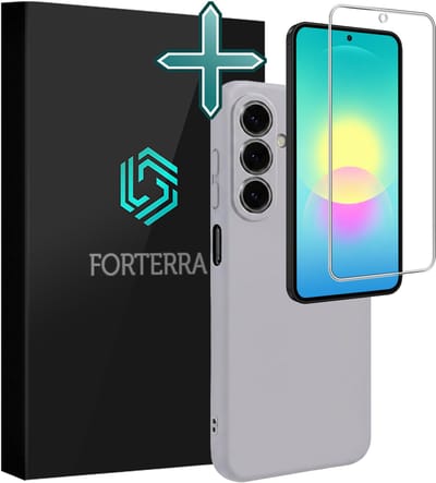 Hoesje Met Screenprotector - Geschikt voor Samsung Galaxy A27 - Sterk & Shockproof - Telefoon Hoes - Back Cover - Siliconen Case - Lila
