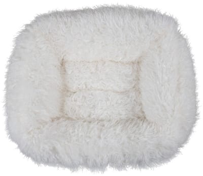 Dierenmand M tibetan lamb off white 65x50x20cm