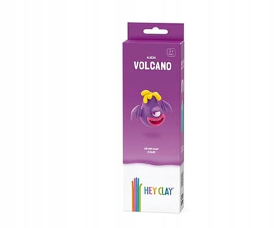 HEY CLAY Kneedbre Klei 'Obcy Volcano' - 3 kleuren, 3+