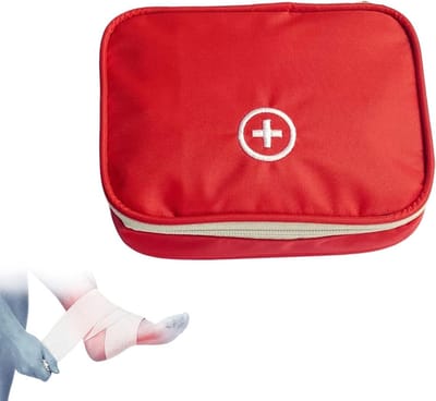 Lege Reisapotheek Tas voor Eerste Hulp, Medische Opslag, Noodtas, Kleine Geneesmiddelen Tas, Reisaccessoires, Rood, Compact en Handig