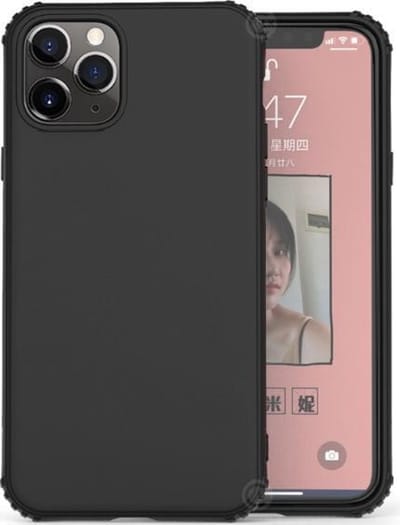 ShieldCase Zwart Siliconen hoesje met shockbumpers geschikt voor Apple iPhone 11 Pro - Zwart hoesje met verstevigde randen - Shockcase