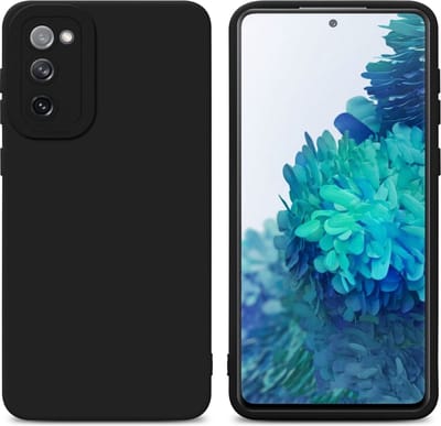 Cadorabo Hoesje geschikt voor Samsung Galaxy S20 FE in FLUID ZWART - Beschermhoes gemaakt van flexibel TPU silicone Cover Fluid Case
