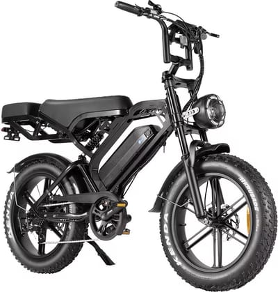V20 Pro Fatbike - Hydraulische Remmen - Alarmsysteem + Achterzitje + Telefoonhouder + Voetsteuntjes - 250W - 7 versnellingen