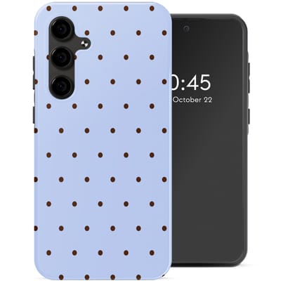 Selencia Hoesje - Geschikt voor Samsung Galaxy S24 FE - Backcover - Happy Dots Digital Sky