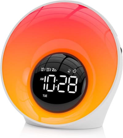 Licht Wekker Wake Up Light- Digitale Wekker met Lamp - Slaaphulp met USB Aansluiting - Kalmering