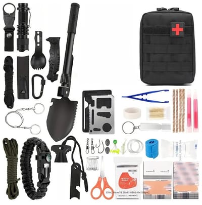 MakkelijkMooi Compleet Survivalset - Noodpakket - EHBO- en Overlevingsuitrusting - Compact en Draagbaar - Klaar voor Gebruik