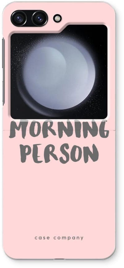 Case Company® - Hoesje geschikt voor Samsung Galaxy Z Flip5 hoesje - Morning person - Soft Cover Telefoonhoesje - Bescherming aan alle Kanten en Schermrand