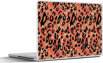 Laptop sticker - 12.3 inch - Panterprint - Patronen - Roze - 30x22cm - Laptopstickers - Laptop skin - Cover