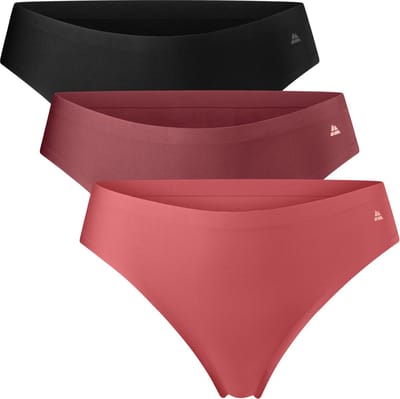 DANISH ENDURANCE Naadloze Strings voor Dames - Sporten & Iedere dag - 3-pack - Veelkleurig - Maat S