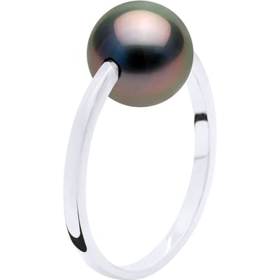 Ring - Wit Goud - Echte Gecultiveerde Tahiti Parels Rond 8-9 mm