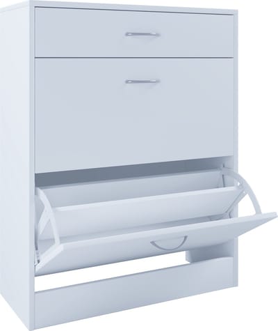 Houten kiepschoenrek Schoenenkast Schoenenkipper 2 kleppen Plank Balia