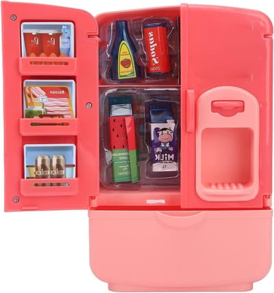 Speelgoedset voor Kinderen met Interne Partitionering - Kleine Keukenaccessoires voor Creatief Spelen in een Speelhuis (Roze)